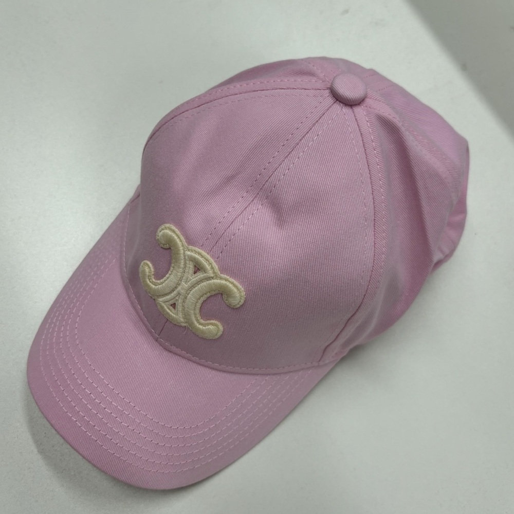 Celine pink baseball cap